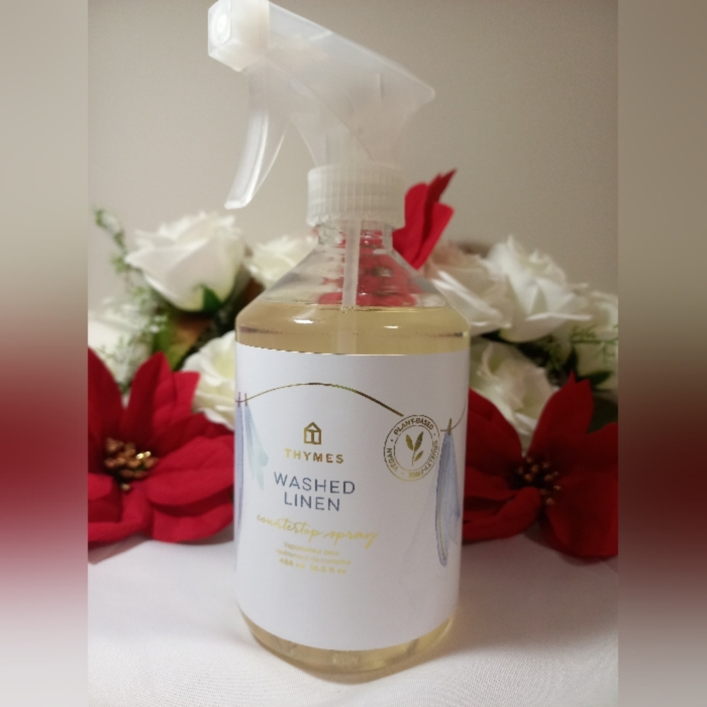 Thymes Countertop Spray Washed Linen -  16.5 Fl Oz